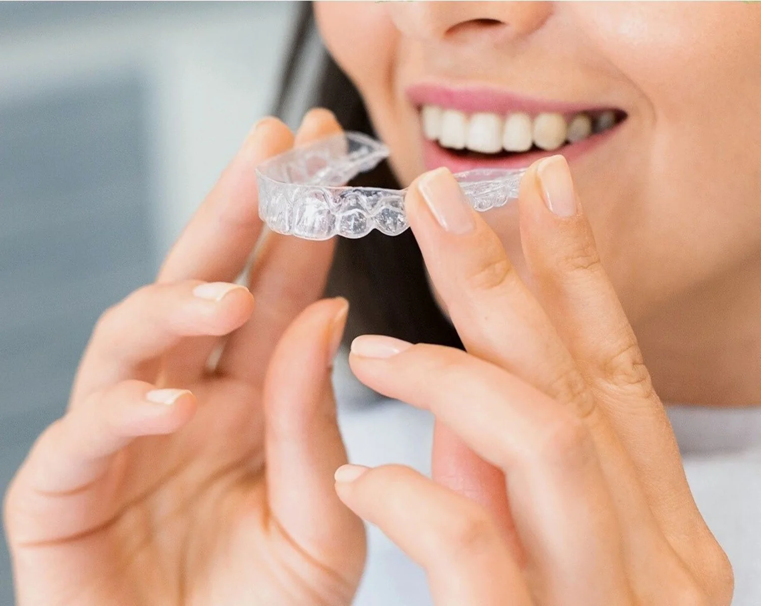 Patient showcasing healthy radiant smile transformation
